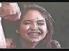 Cô có nhiều lông chim trên tai phim sec mp3 dây đeo máy